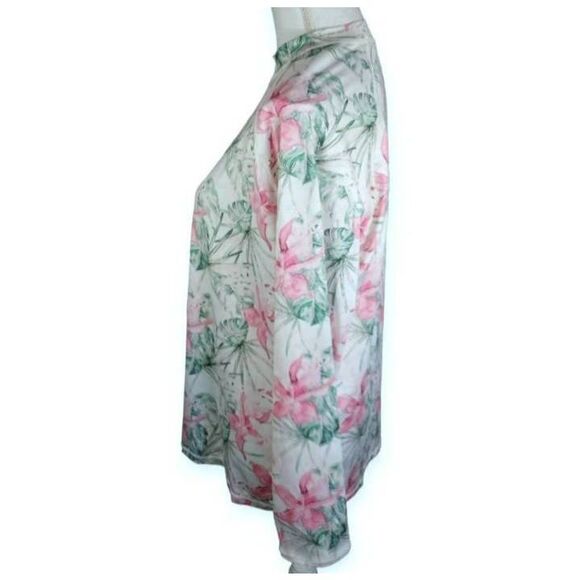 ATHLIO PINK & WHITE FLORAL ATHLETIC TOP SZ.L EUC. - Picture 3 of 6